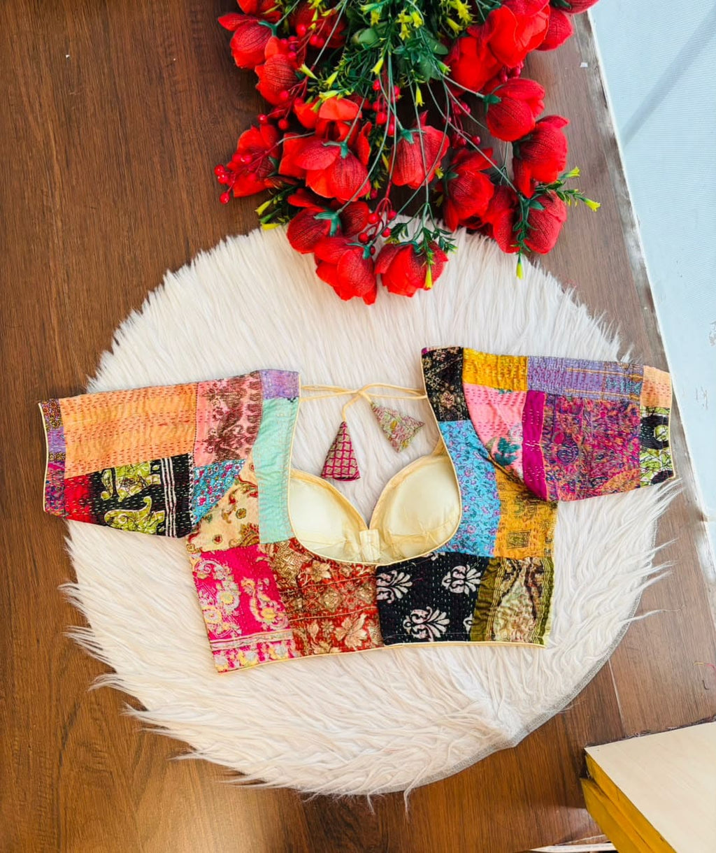 Color Carnival Boul Kantha Stitch Blouse