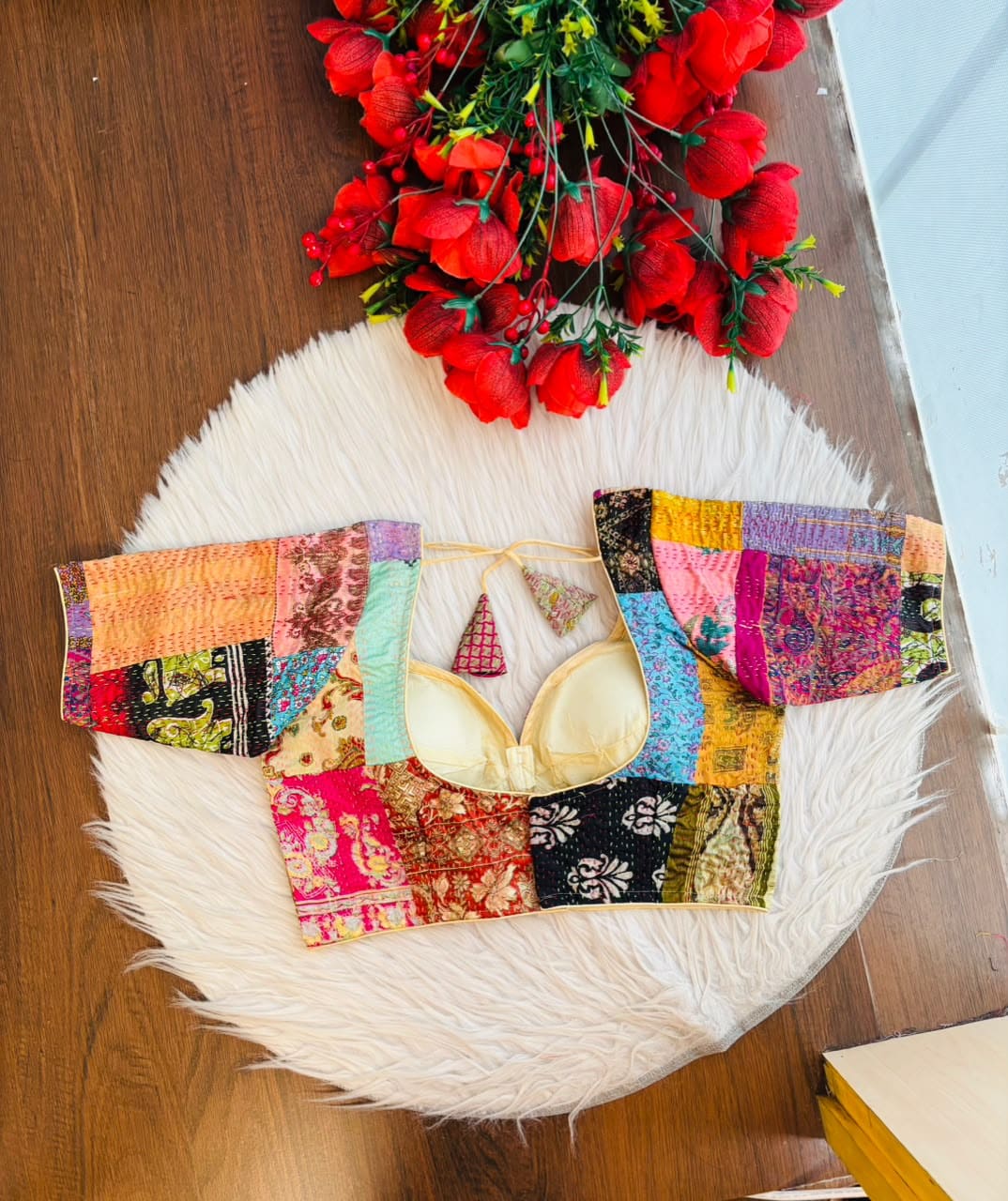 Color Carnival Boul Kantha Stitch Blouse