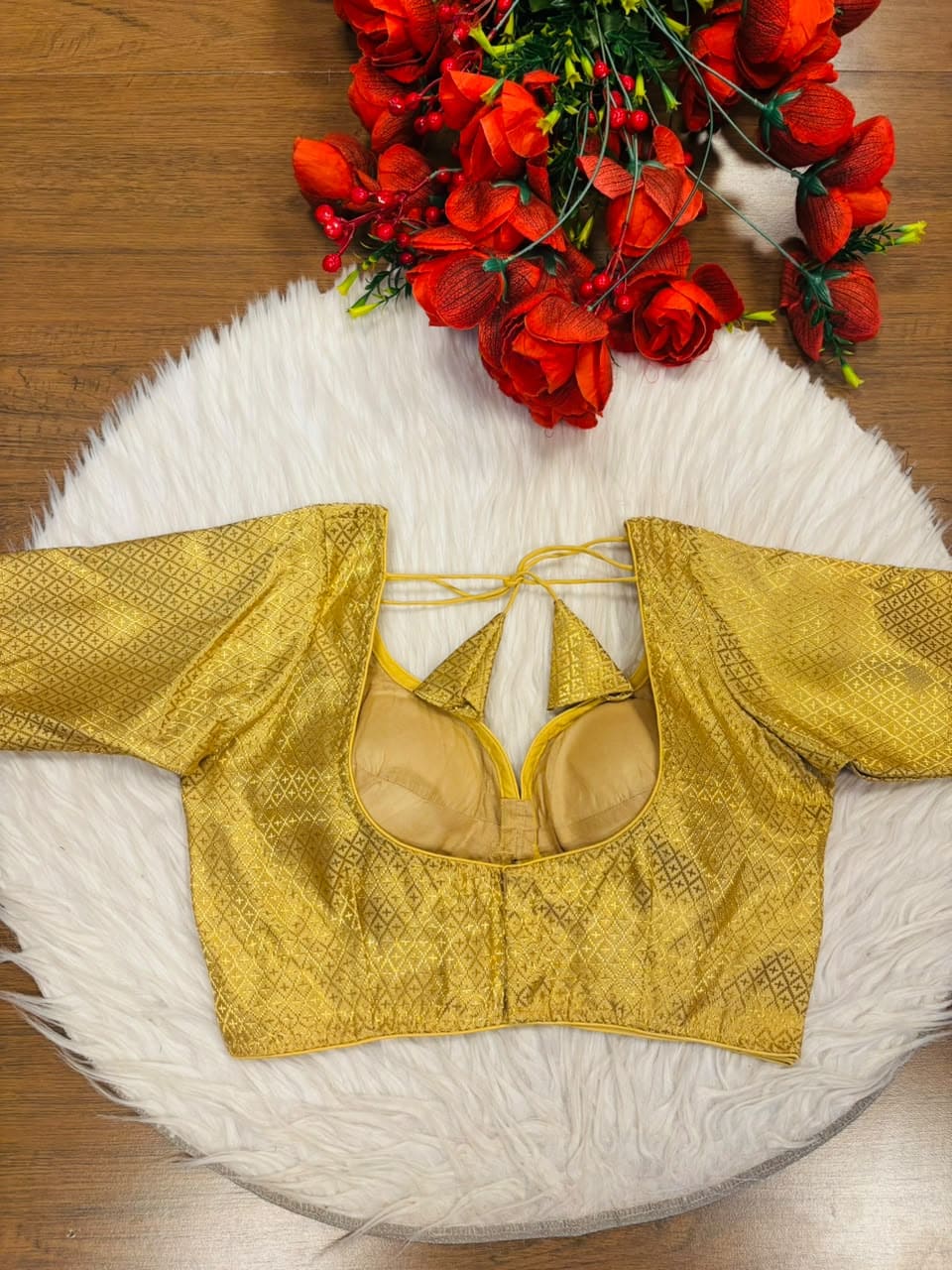 Golden Shine Brocade Blouse