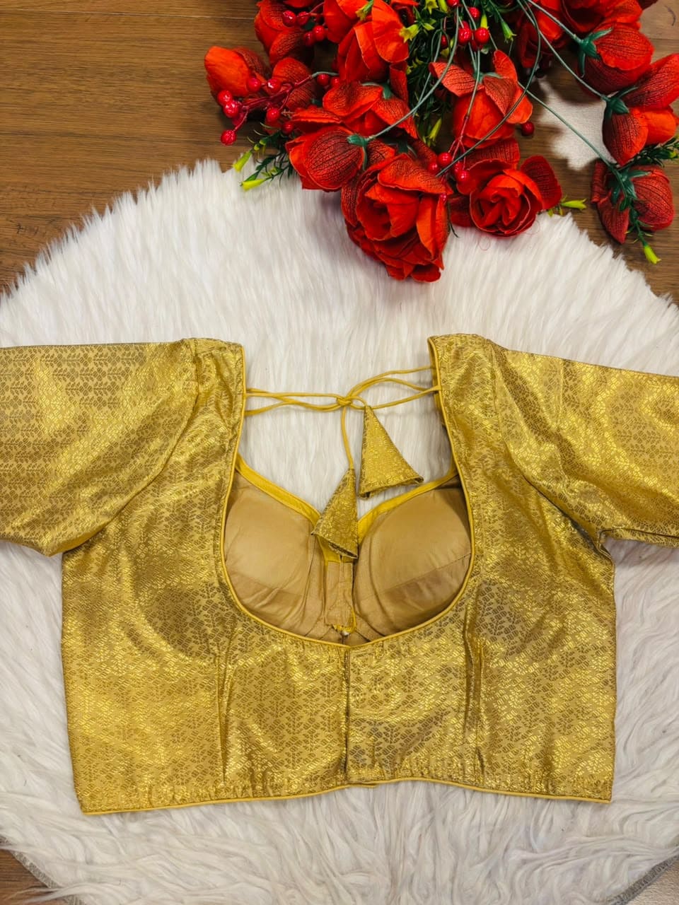 Golden Shine Brocade Blouse
