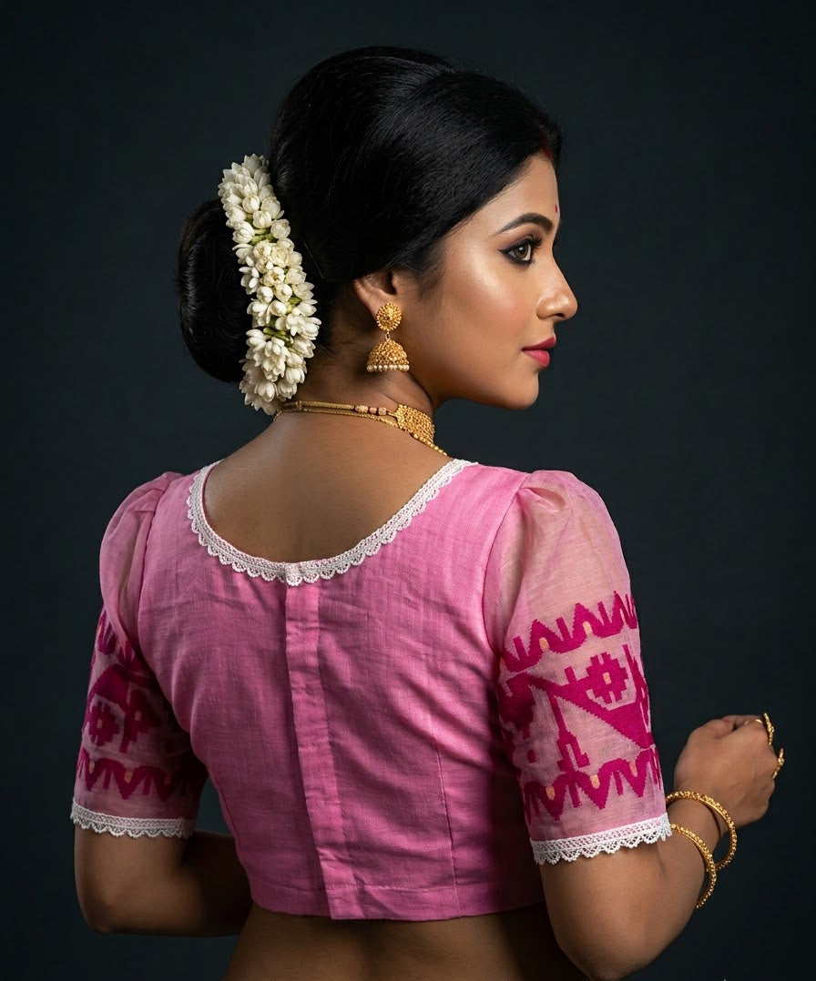Golapi Jamdani Designer Blouse