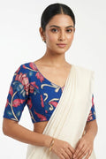 Neel Pushpa – Premium Kalamkari Blouse