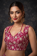 The Glam Edit Vichitra Silk Blouse