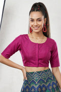 Plum Wave Solid Colour Blouse