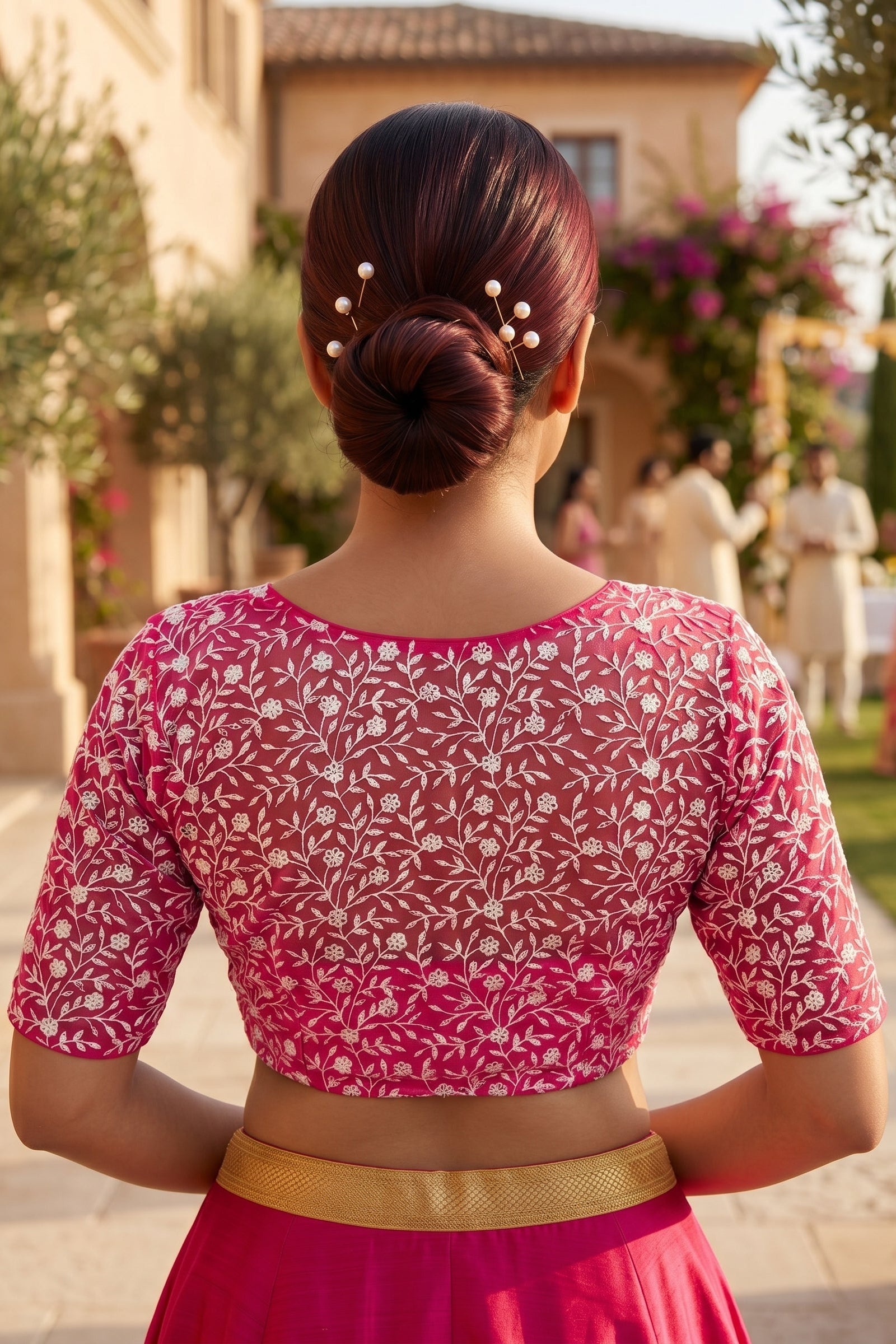 A Quiet Connection- Designer Net Blouse