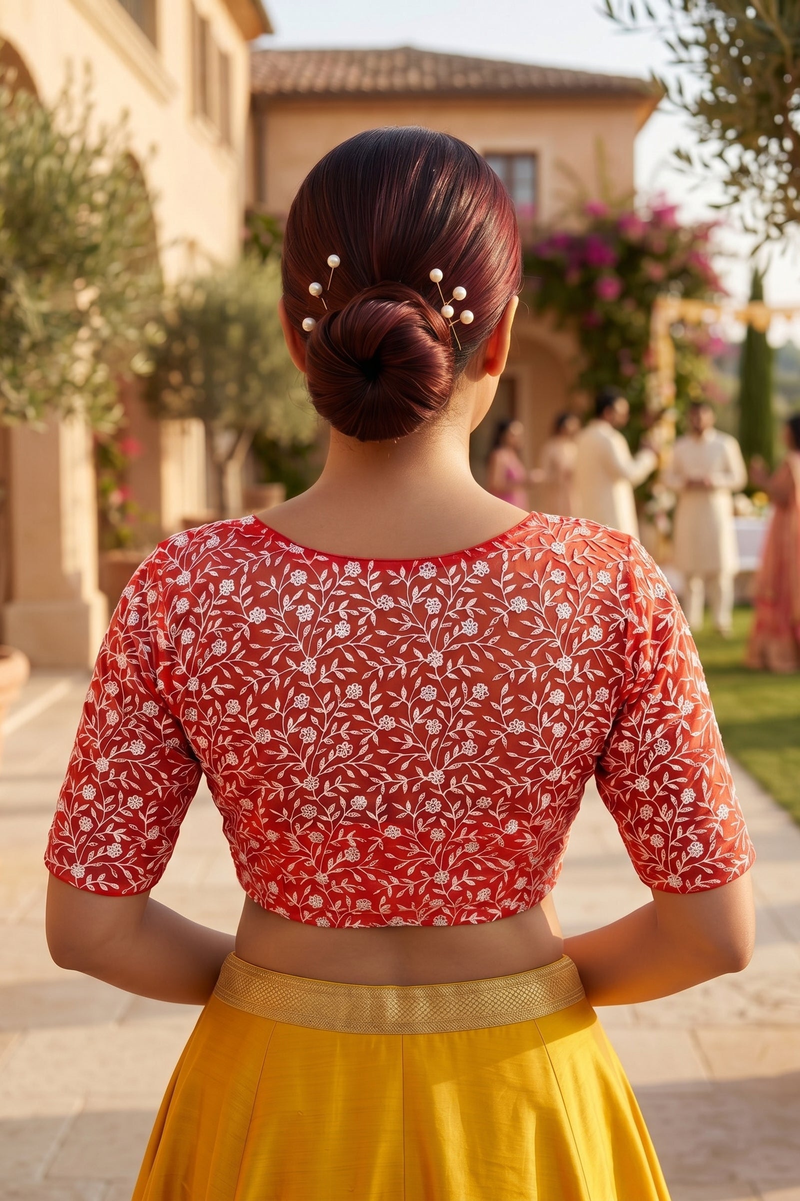 A Quiet Connection- Designer Net Blouse