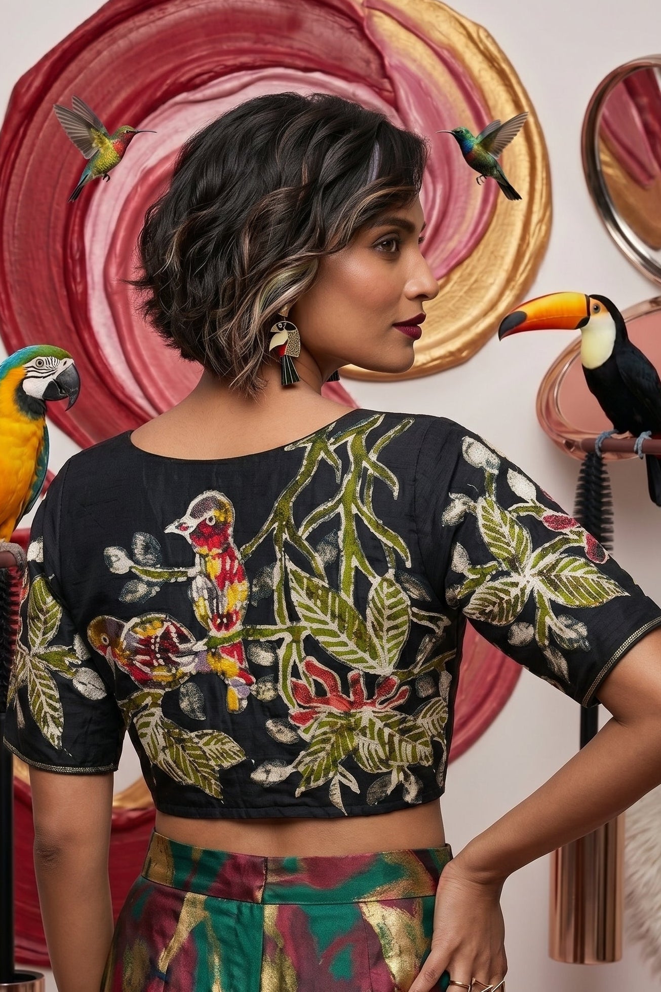 Bird Batik -Designer Blouse