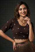 Finest of fine- Floral Stretchable Knitted Blouse