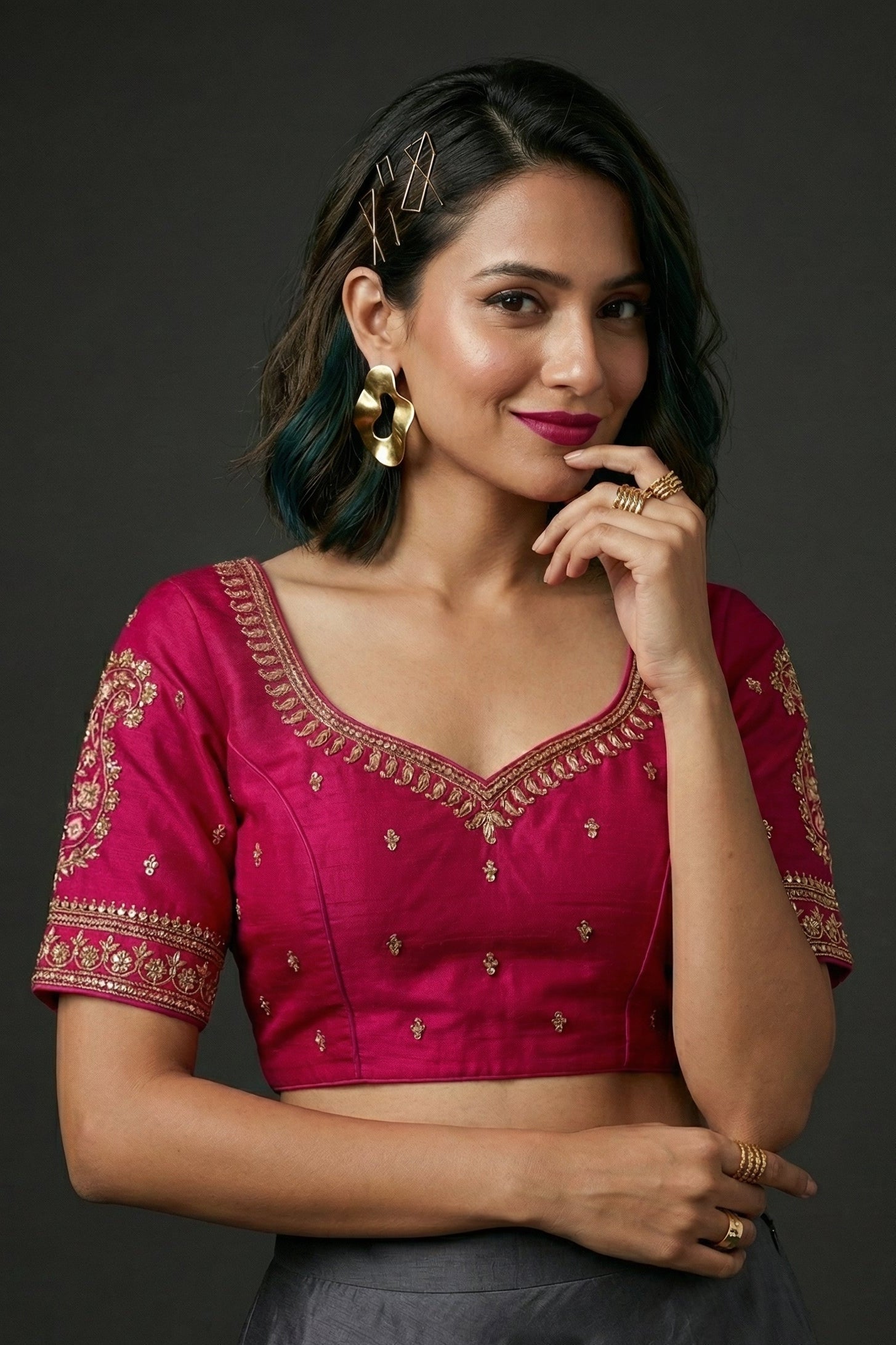 Sparkling Eyes-Designer Blouse