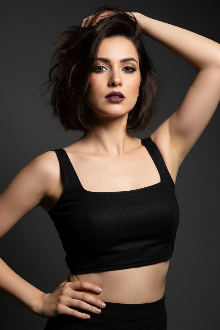 Black Orient Designer Cotton Blouse